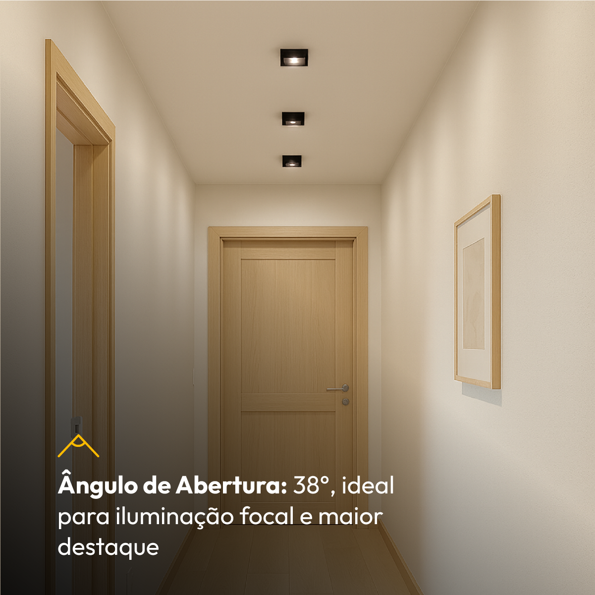 Spot Led Beiral de teto 5w 4000k Branco Neutro 7.5cm Bivolt Quadrado Preto Alut