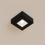 Spot Led Beiral de teto 5w 4000k Branco Neutro 7.5cm Bivolt Quadrado Preto Alut