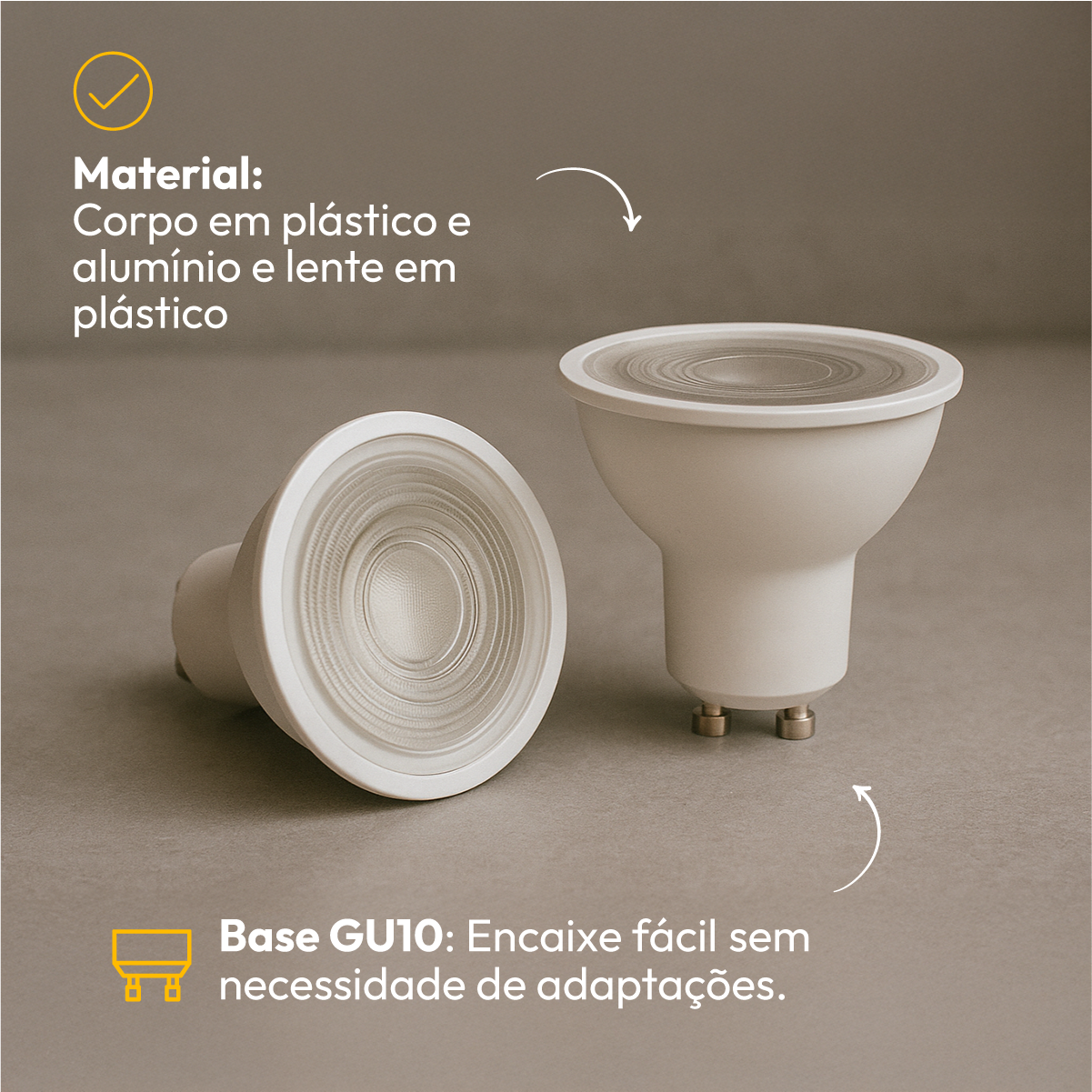 Lampada Led Dicróica MR16 8w 6500k Branco Frio GU10 110v/220v Branco Alut