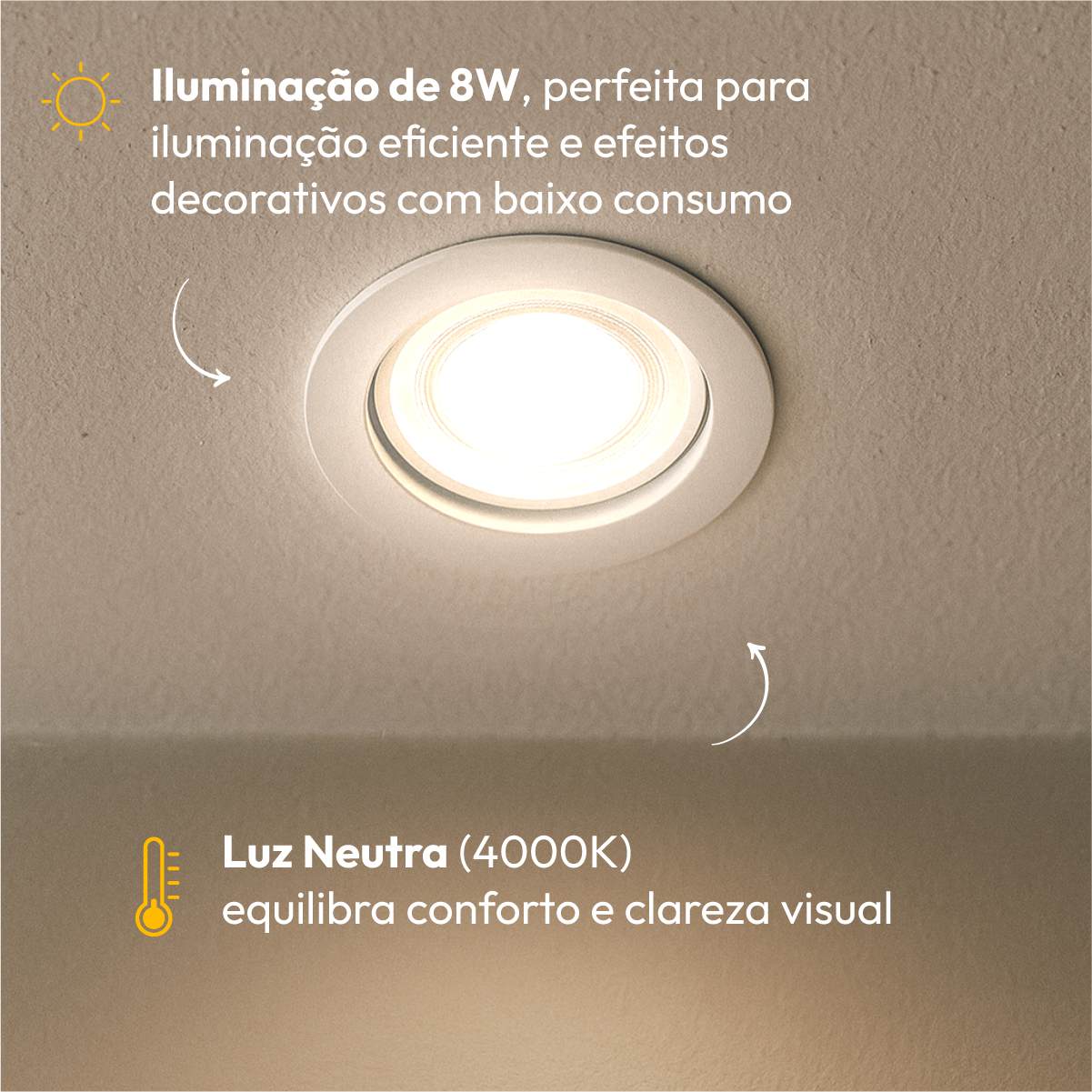 Kit 10 Lampada Led Dicróica MR16 8w 4000k Branco Neutro GU10 110v/220v Branco Alut By Avant
