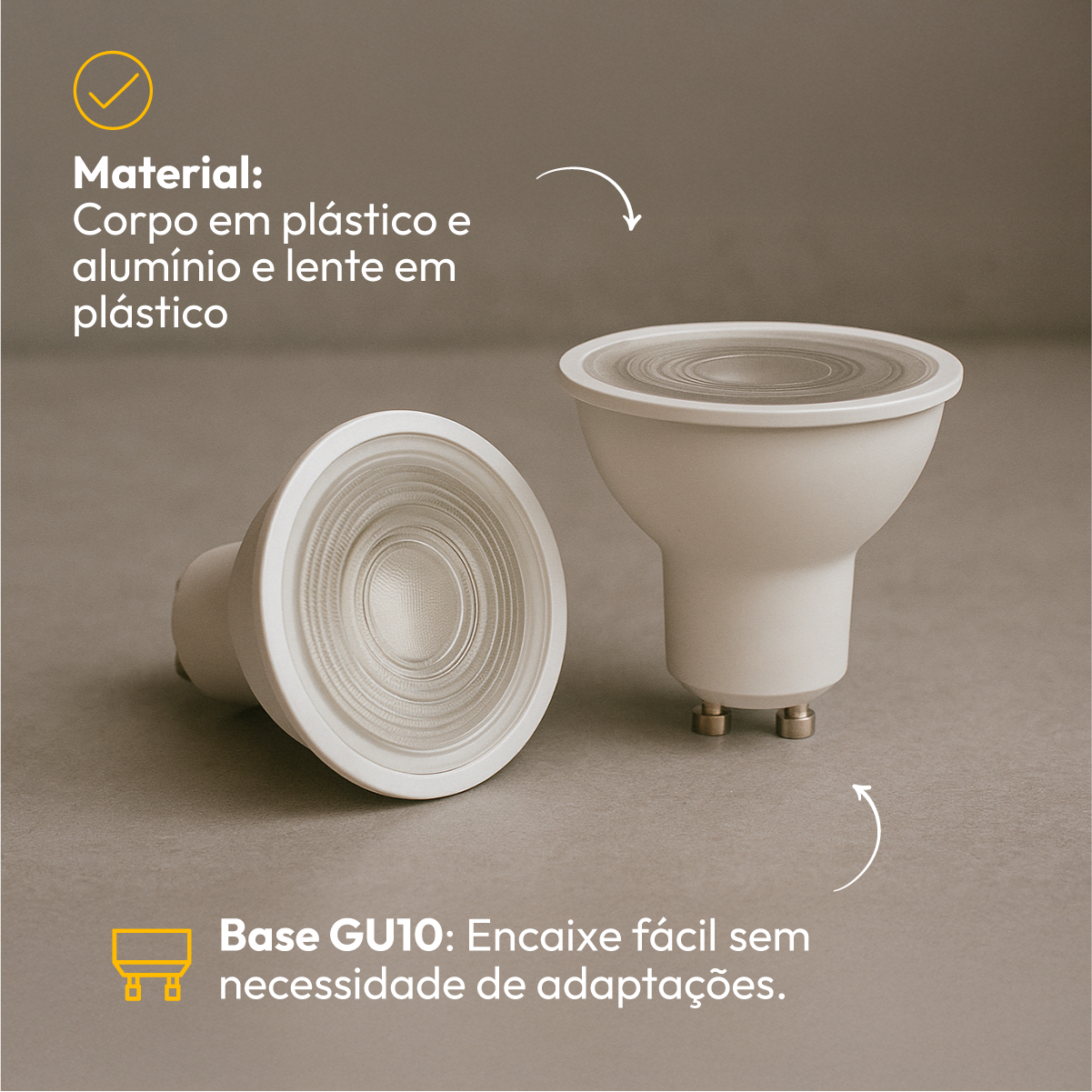 Lâmpada Led Dicróica Mr16 8w 3700k Gu10 Alut