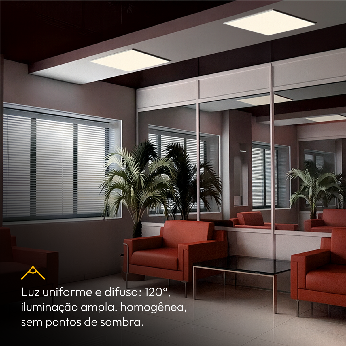 Painel Led Plafon Modular 60w 3000k Sobrepor Quadrado Alut