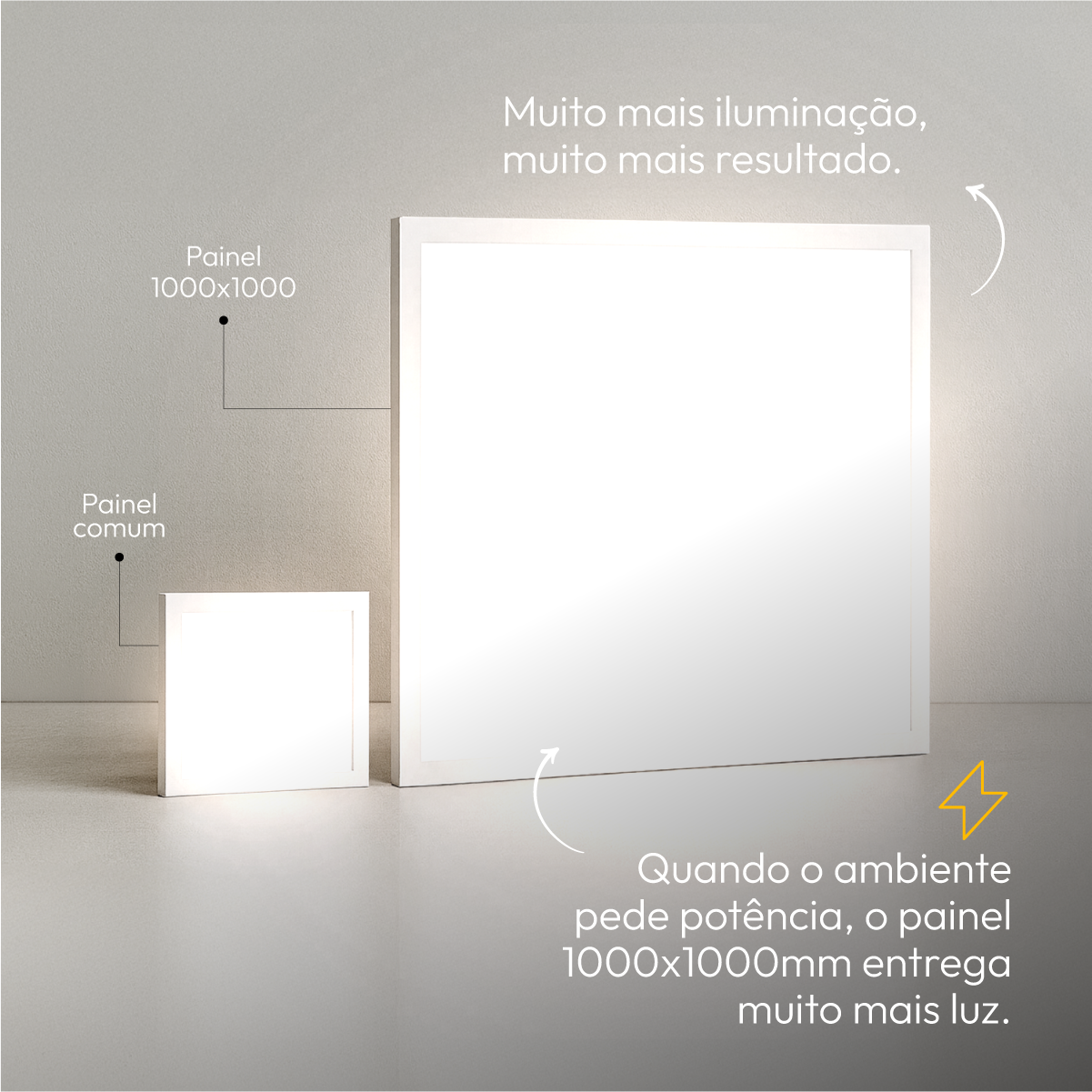Painel Led Plafon Modular 60w 4000k Sobrepor Quadrado Alut