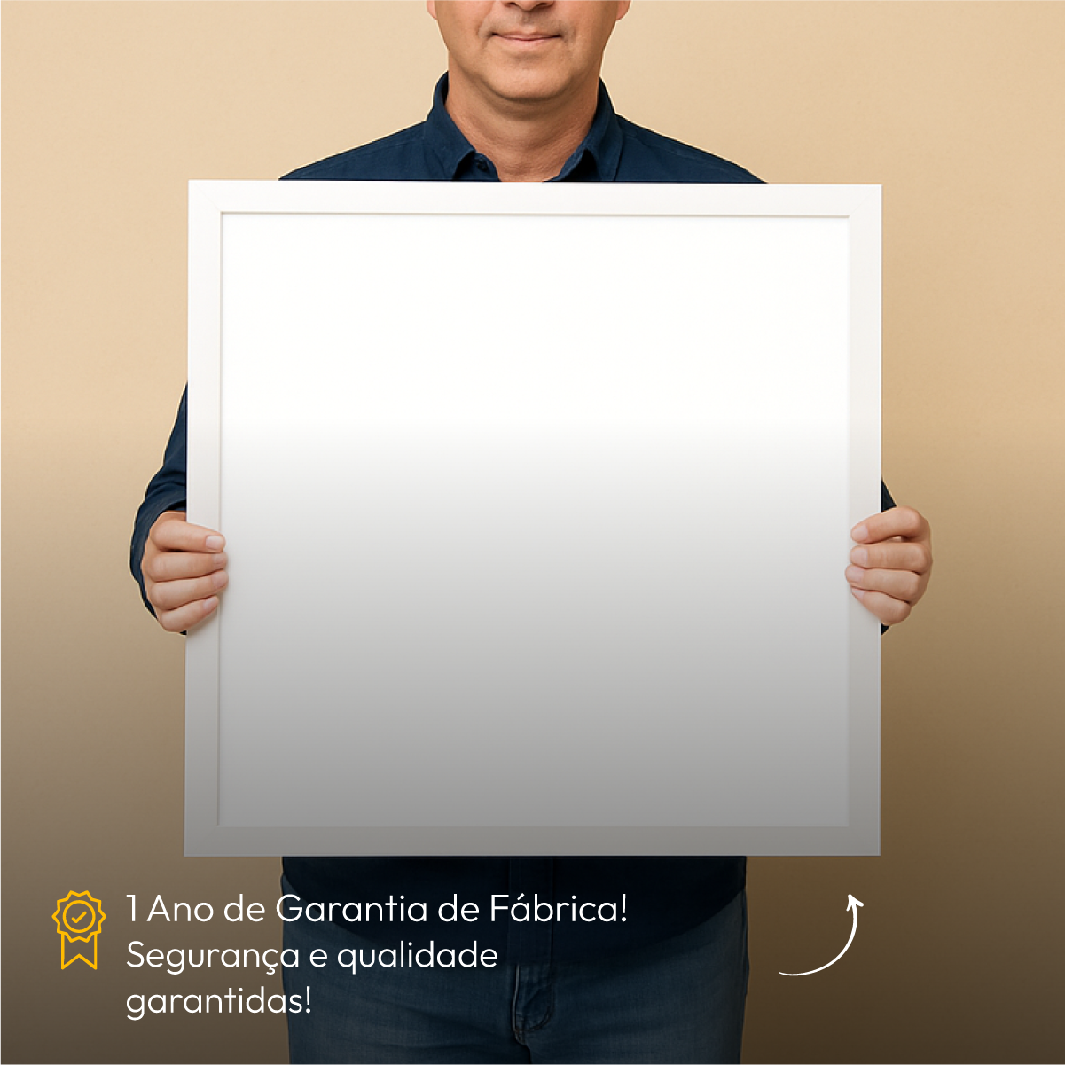 Painel Led Plafon Modular 60w 4000k Sobrepor Quadrado Alut