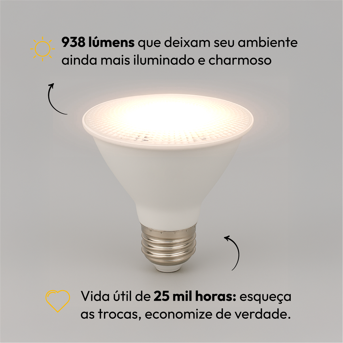 Lâmpada Led Par30 11w 4000k Branco Neutro E27 Branco Alut