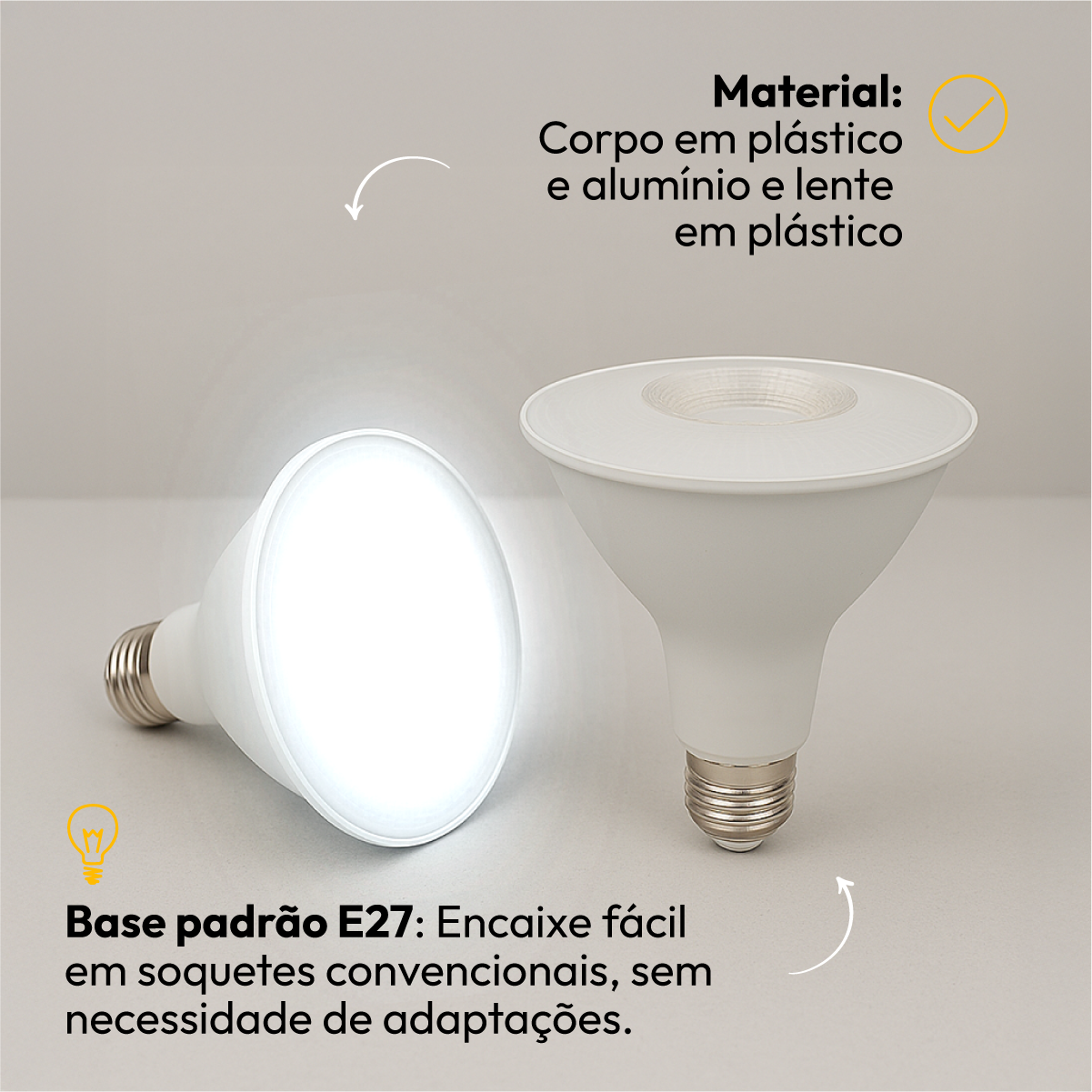 Lâmpada Led Par38 14w 6500k Branco Frio E27 Branco Alut
