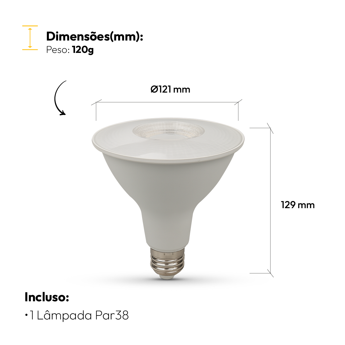 Lâmpada Led Par38 14w 4000k Branco Neutro E27 Bivolt Alut