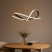 Lustre Luminária Pendente Led Iris 36W Preto Alut