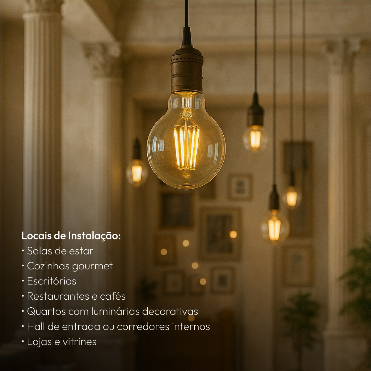 Lâmpada Led Pera Filamento Clear 9w 2700k Branco Quente E27 Alut