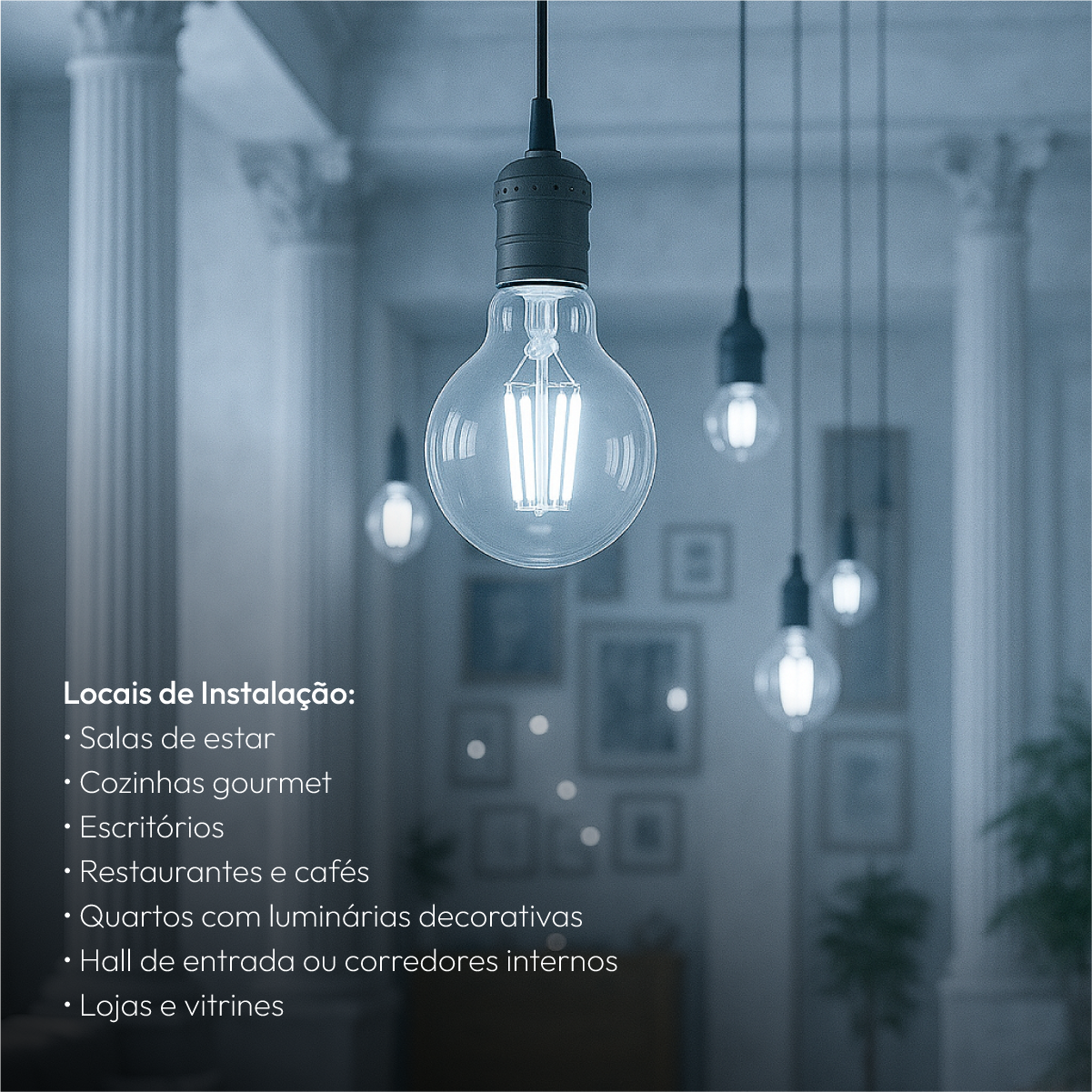 Lâmpada Led Pera Filamento Clear 15W 6500k Branco Frio E27 Alut