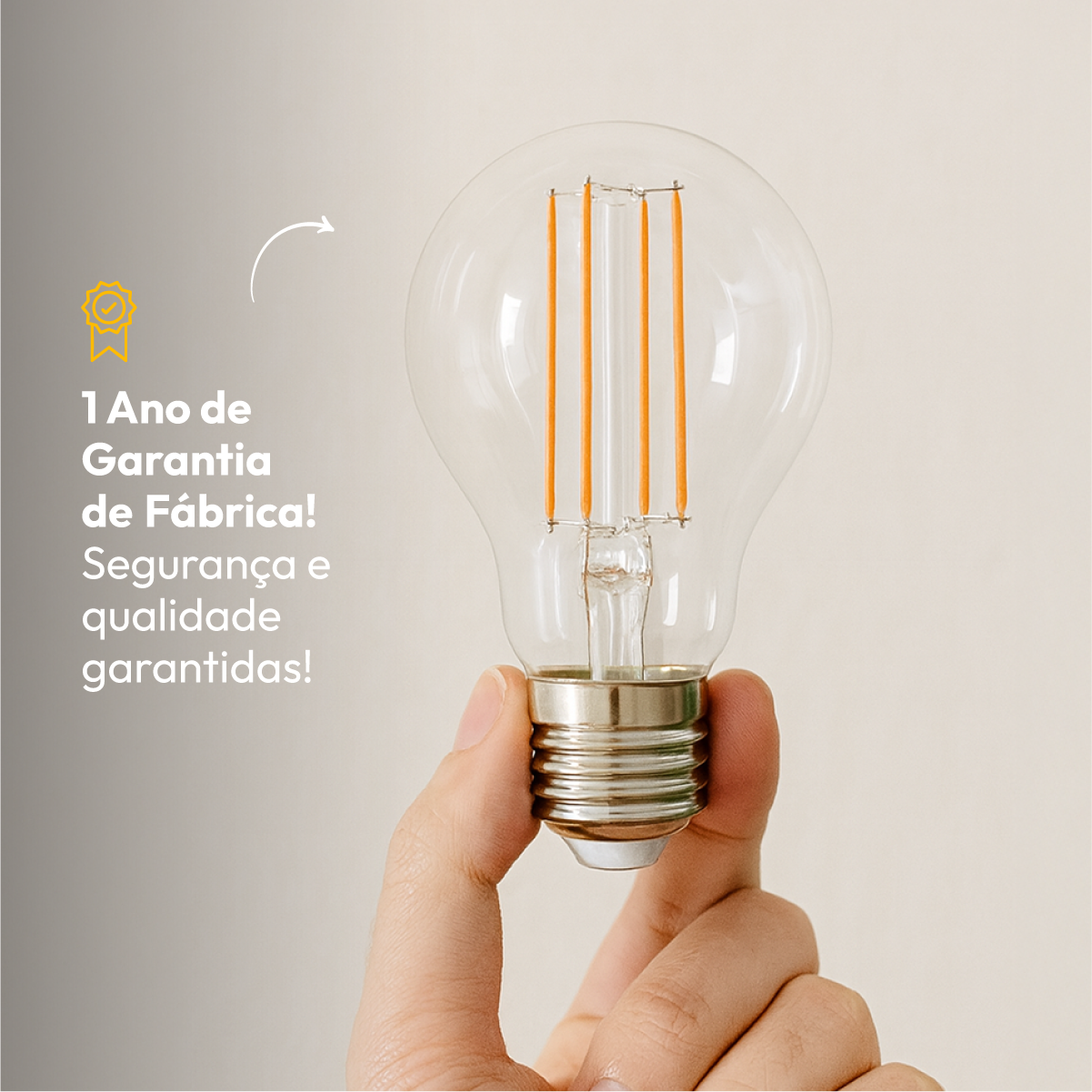 Lâmpada Led Pera Filamento Clear 9w 6500k Branco Frio E27 Alut