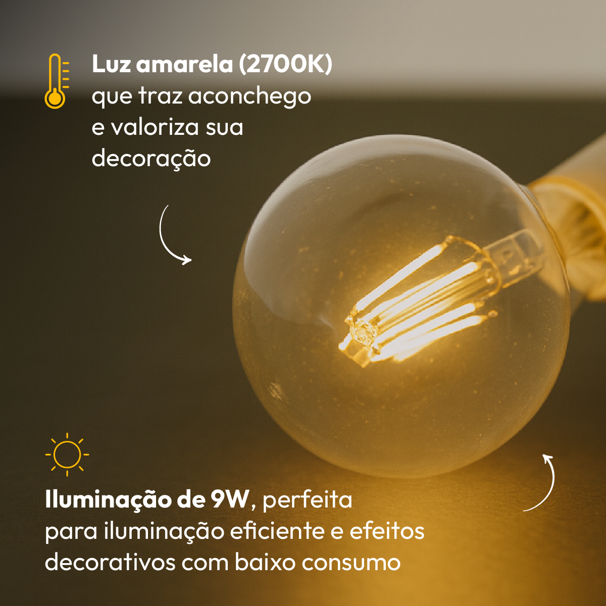Lâmpada Led Globo Retro Clear G95 9w 2700k E27 Alut