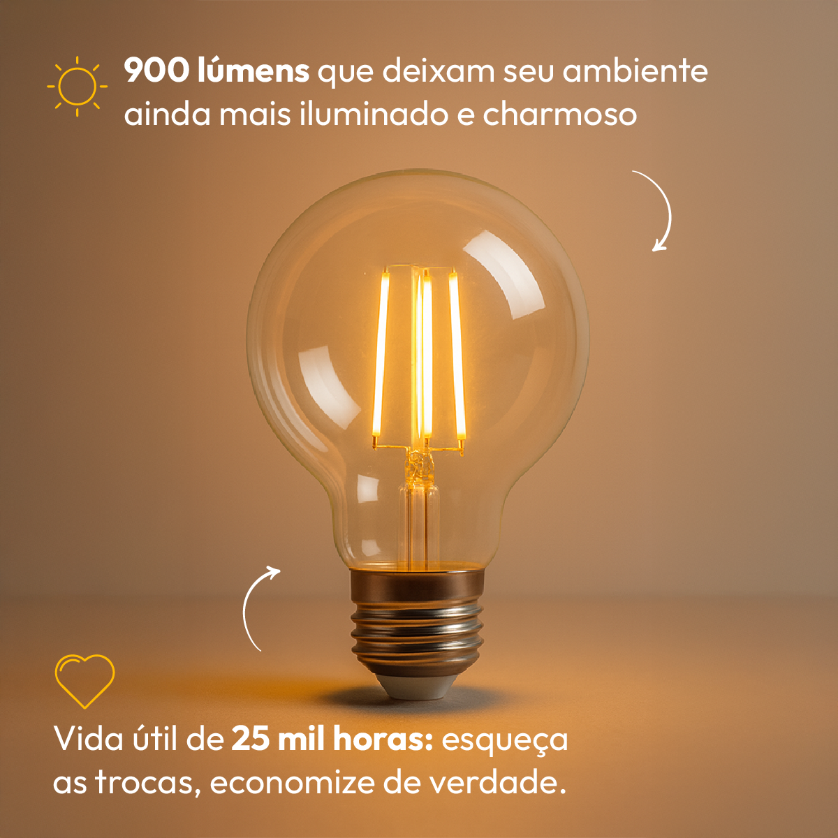 Lâmpada Led Globo Retro Clear G95 9w 2700k E27 Alut