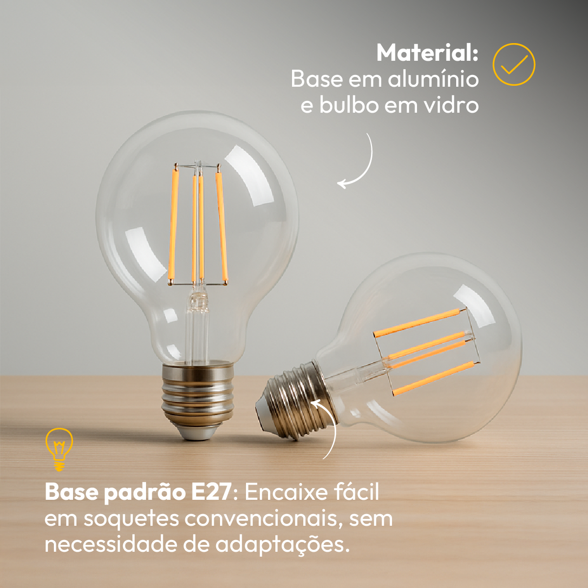 Lâmpada Led Globo Retro Clear G95 9w 4000k Branco Neutro E27 Bivolt Alut