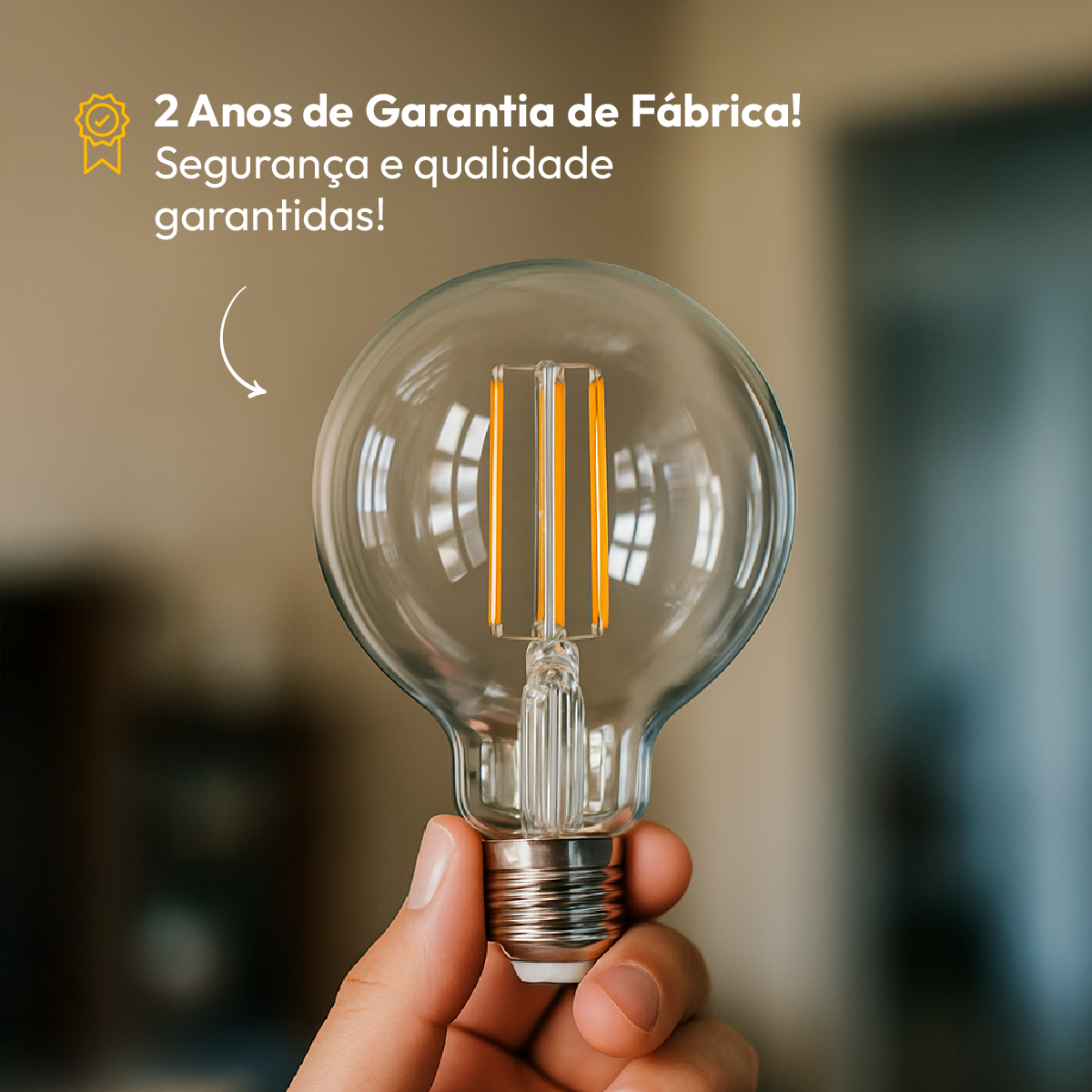 Lampada Led Globo Retro Clear G125 9w 4000k Branco Neutro E27 110v/220v Alut