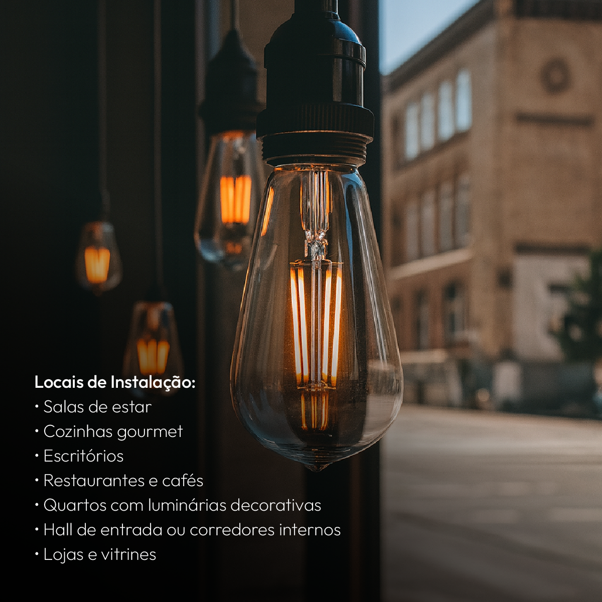 Lâmpada Led Filamento St64 9w 2700k E27 Bivolt Alut