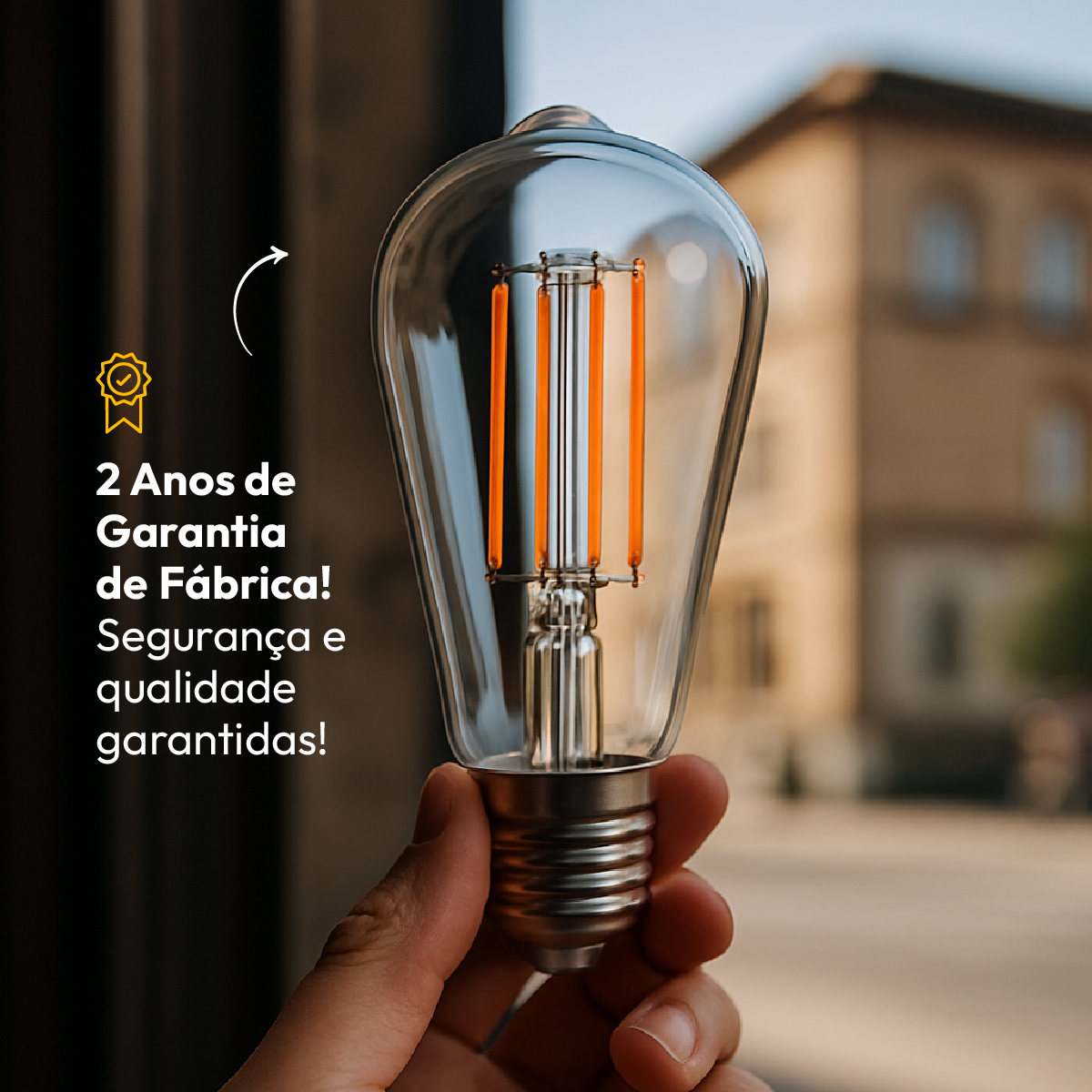 Lâmpada Led Filamento St64 9w 2700k E27 Bivolt Alut