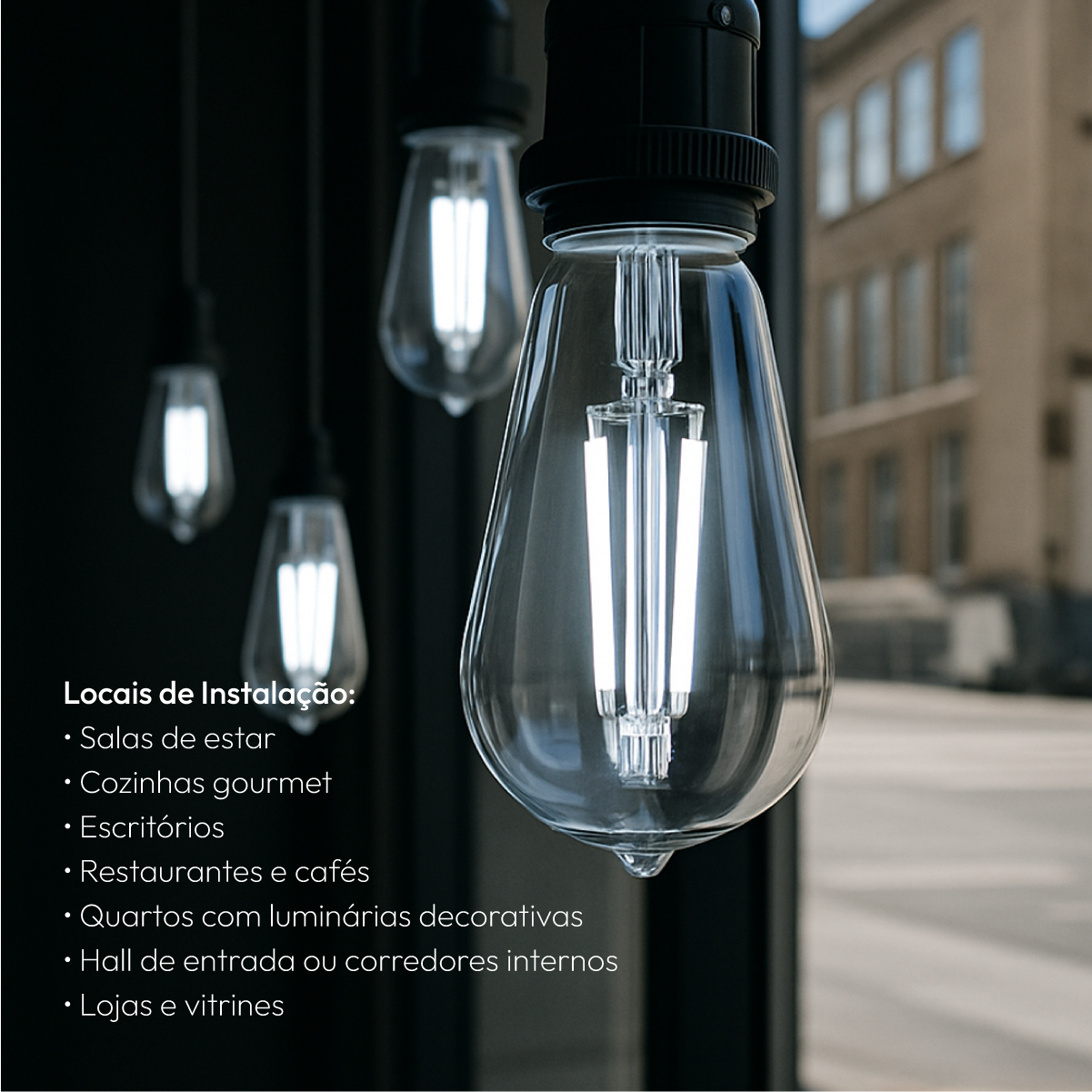 Lâmpada Led Filamento St64 9w 6500k E27 Bivolt Alut