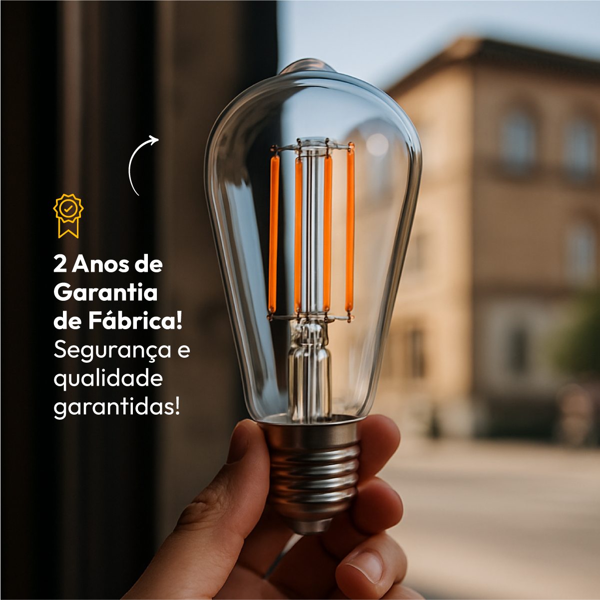 Lâmpada Led Filamento St64 9w 6500k E27 Bivolt Alut