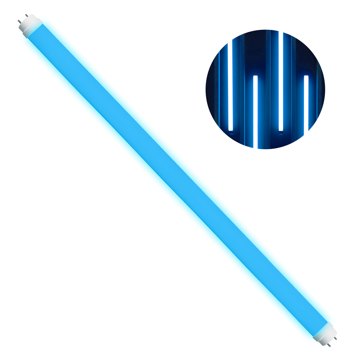 Lâmpada Led Tubular T8 18w Azul G13 Bivolt Alut