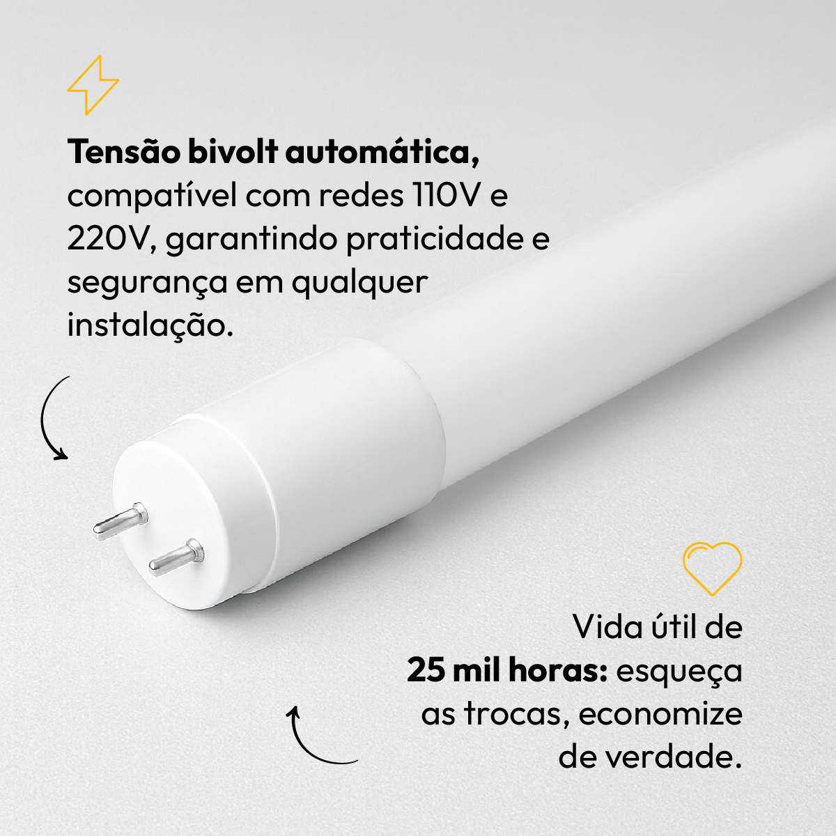 Lampada Led Tubular T8 18w Rosa Bivolt Alut