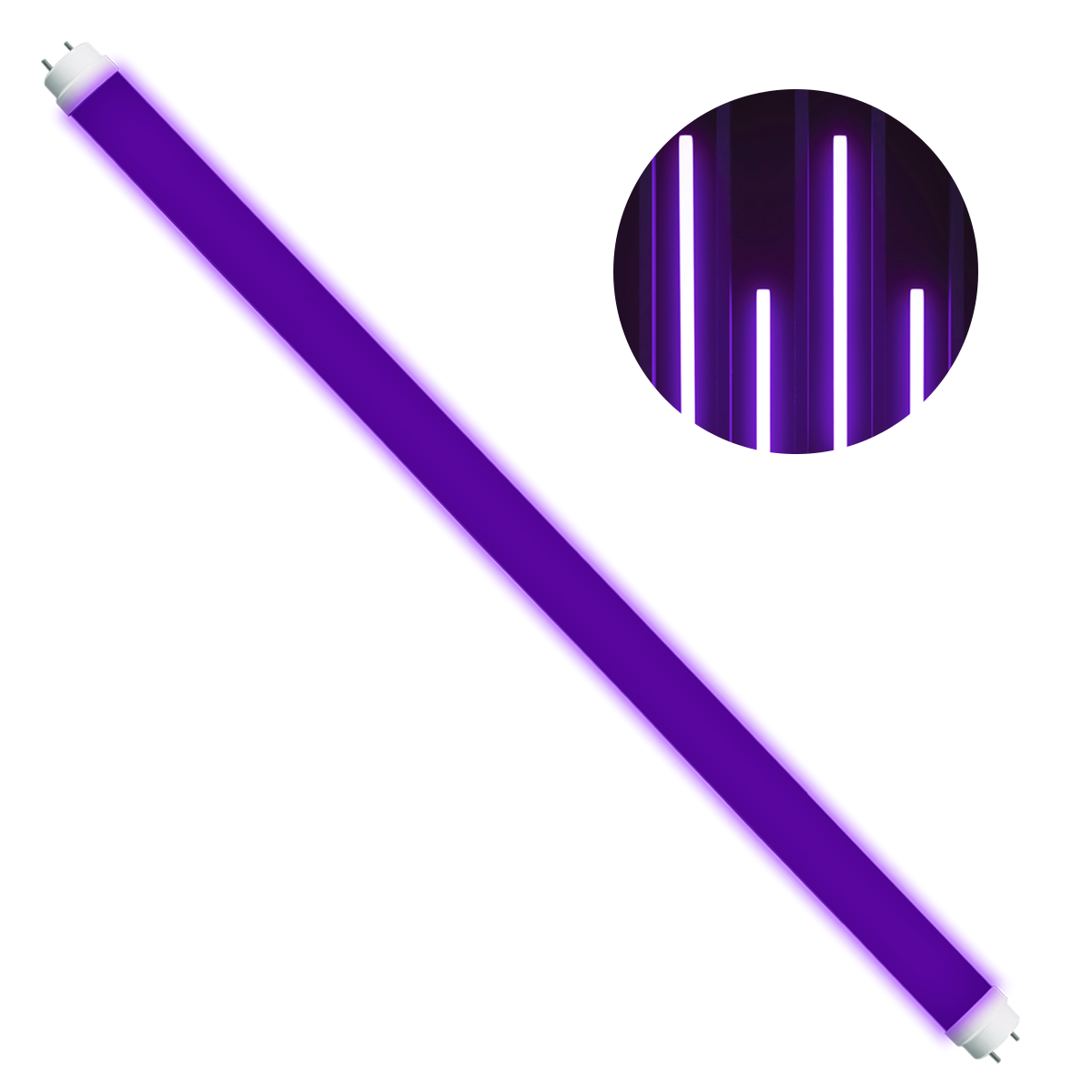 Lâmpada Led Tubular T8 18w Roxo Bivolt Alut