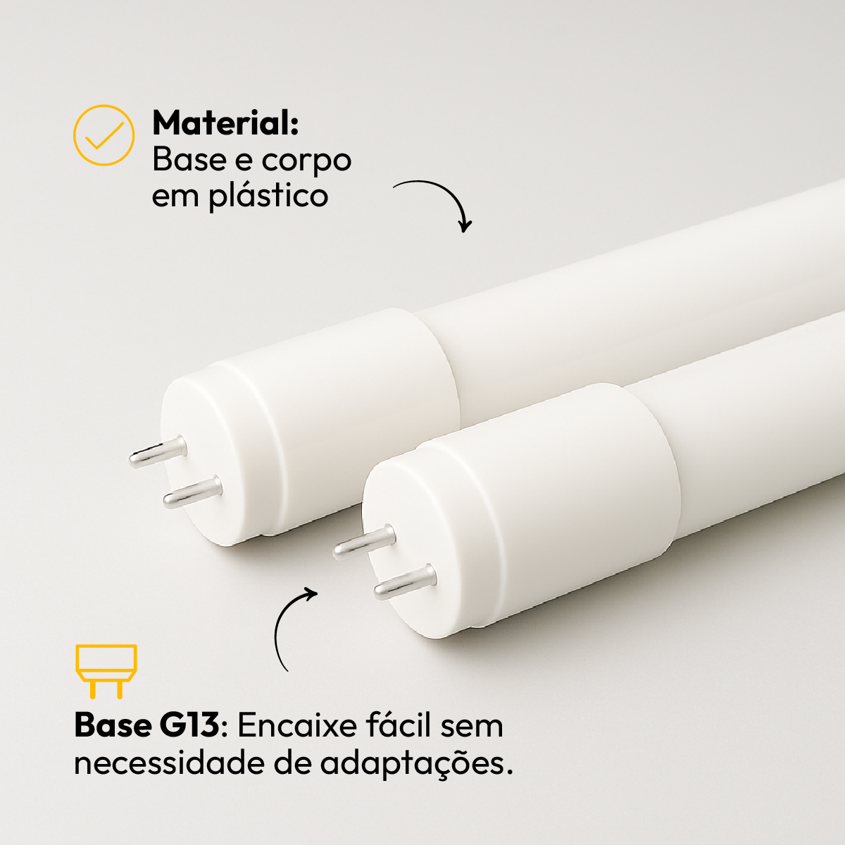 Lâmpada Led Tubular T8 18w Vermelha G13 Bivolt Branco Alut