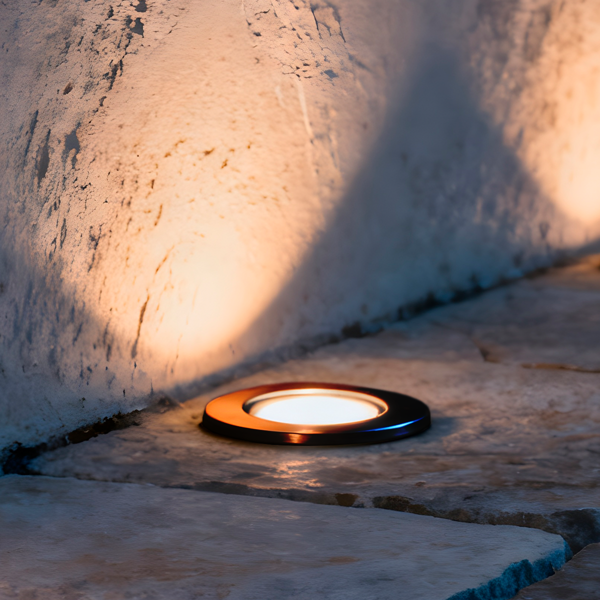 Luminária de Chão Led Solo Embutir 5w 3000k Branco Quente IP65 Bivolt Preto Fosco Alut