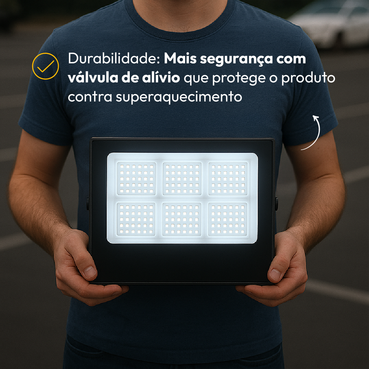 Refletor Led Slim 300w Branco Frio 6500k Bivolt IP65 Alut