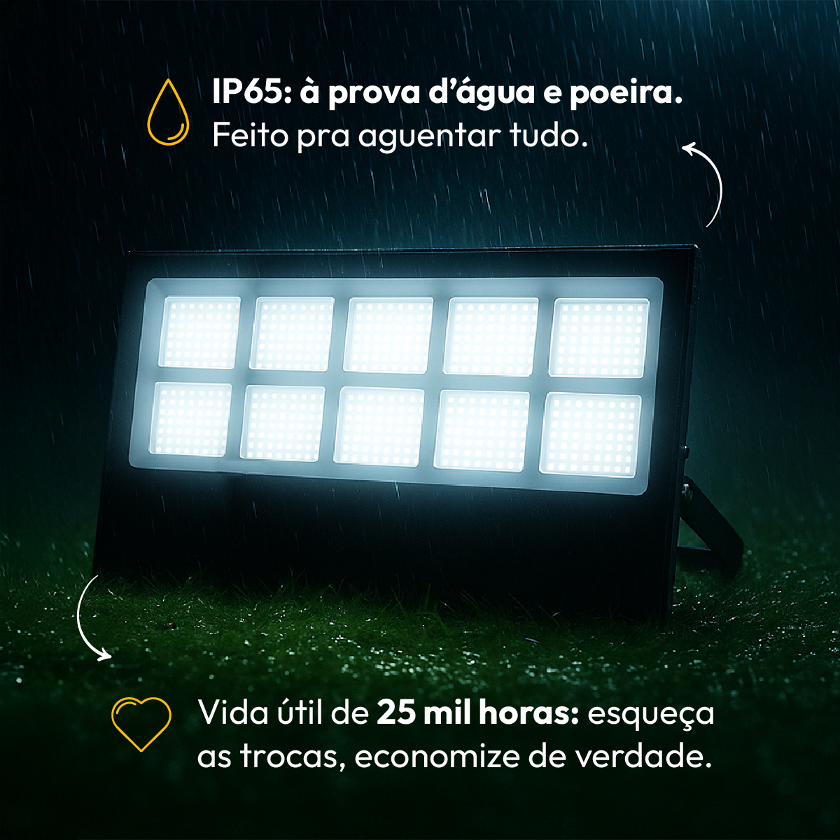 Refletor Led Slim 500w Branco Frio 6500k Bivolt IP65 Alut