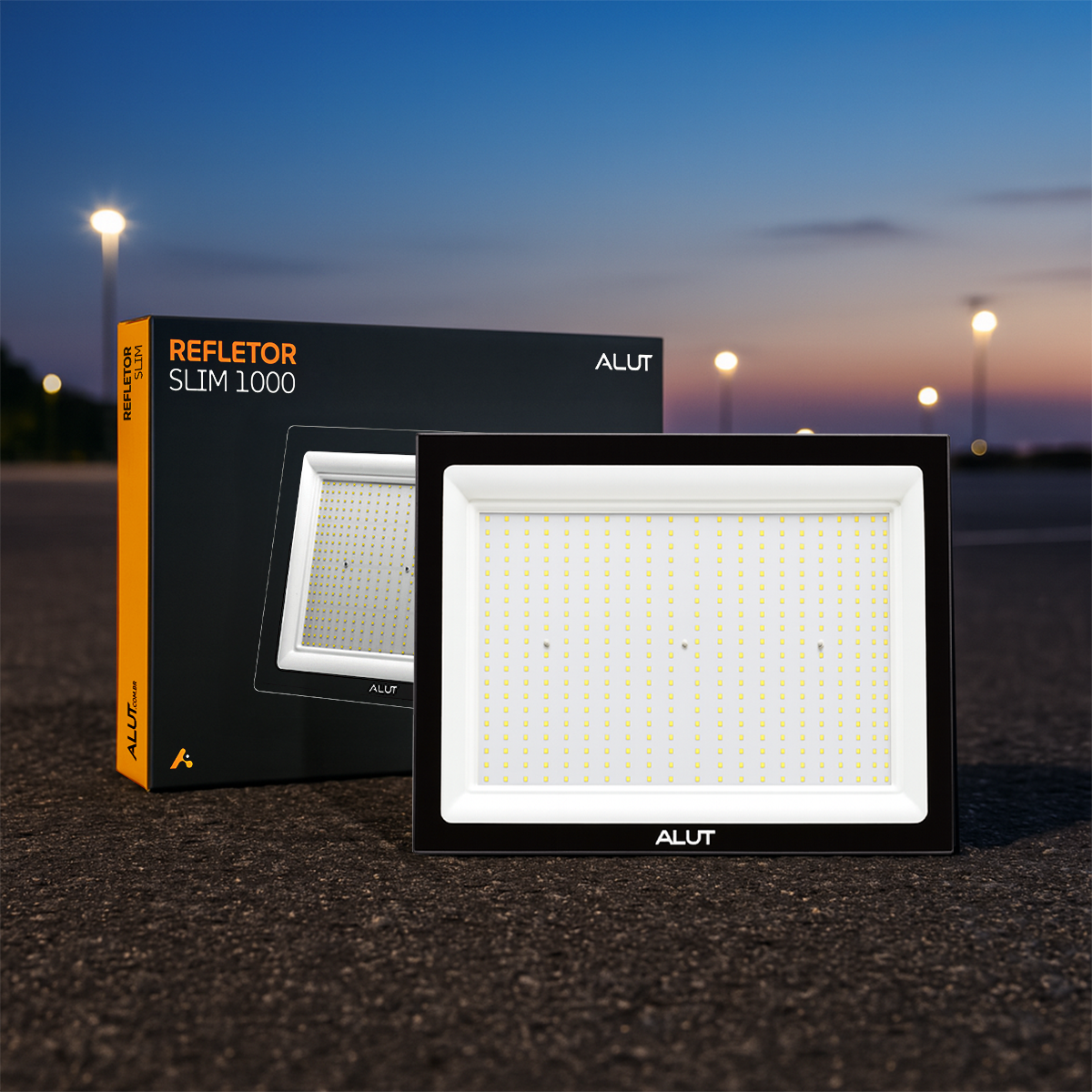 Refletor Led Slim 1000w Branco Frio 6500k Bivolt IP 65 Alut