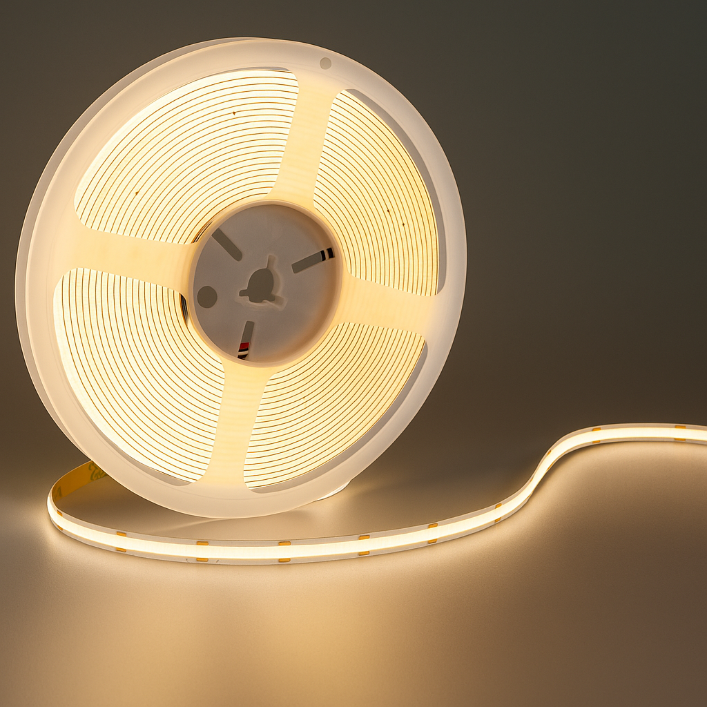 Fita Led Cob 5m 8w 3000k Branco Quente 720lm 12v Alut - ALUT