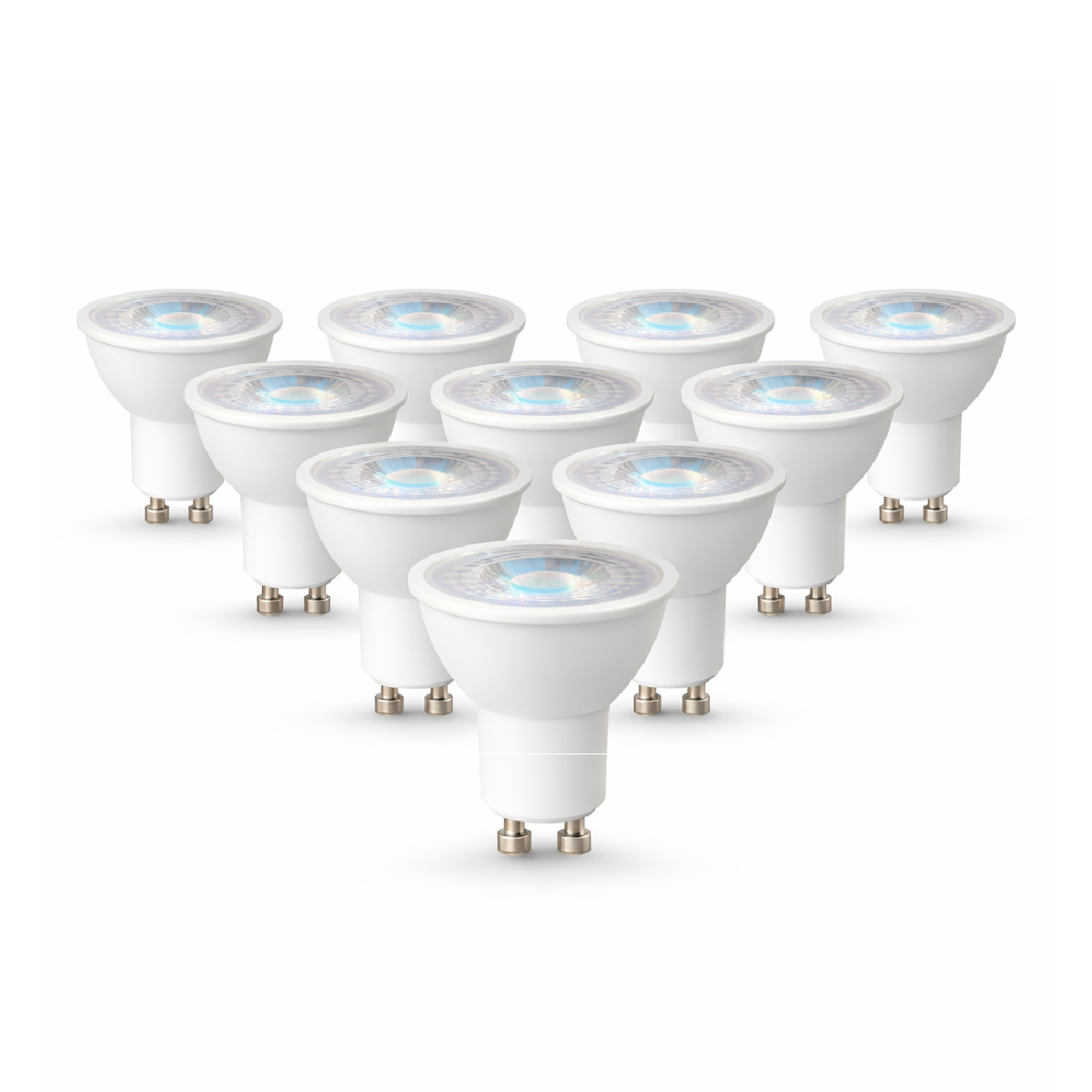Kit 10 Lâmpada Led Dicróica MR16 4,8w 4000k Branco Neutro GU10 Bivolt IP20 Preto Alut - ALUT