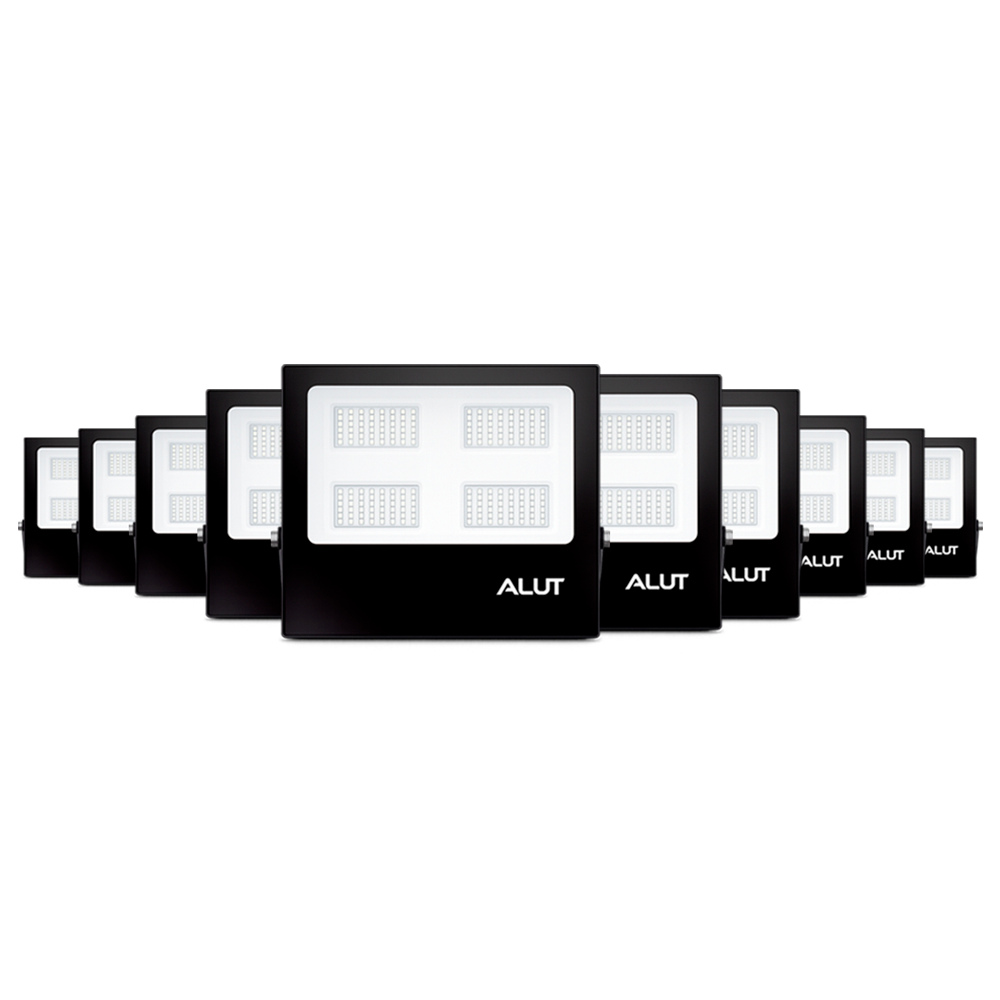 Kit 10 Refletor Led 200W 6500k Branco Frio Bivolt IP66 Alut - ALUT