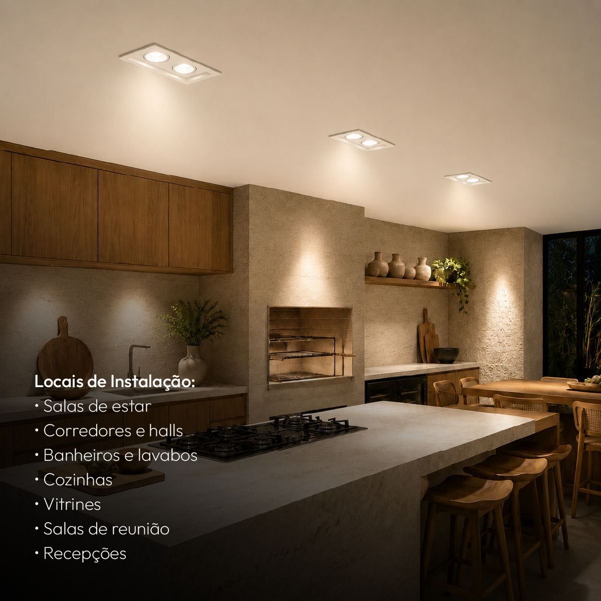 Kit 10 Spot Recuado Duplo + Lâmpada Led Dicróica MR16 4,8w 4000k Branco Neutro GU10 Branco Alut - ALUT