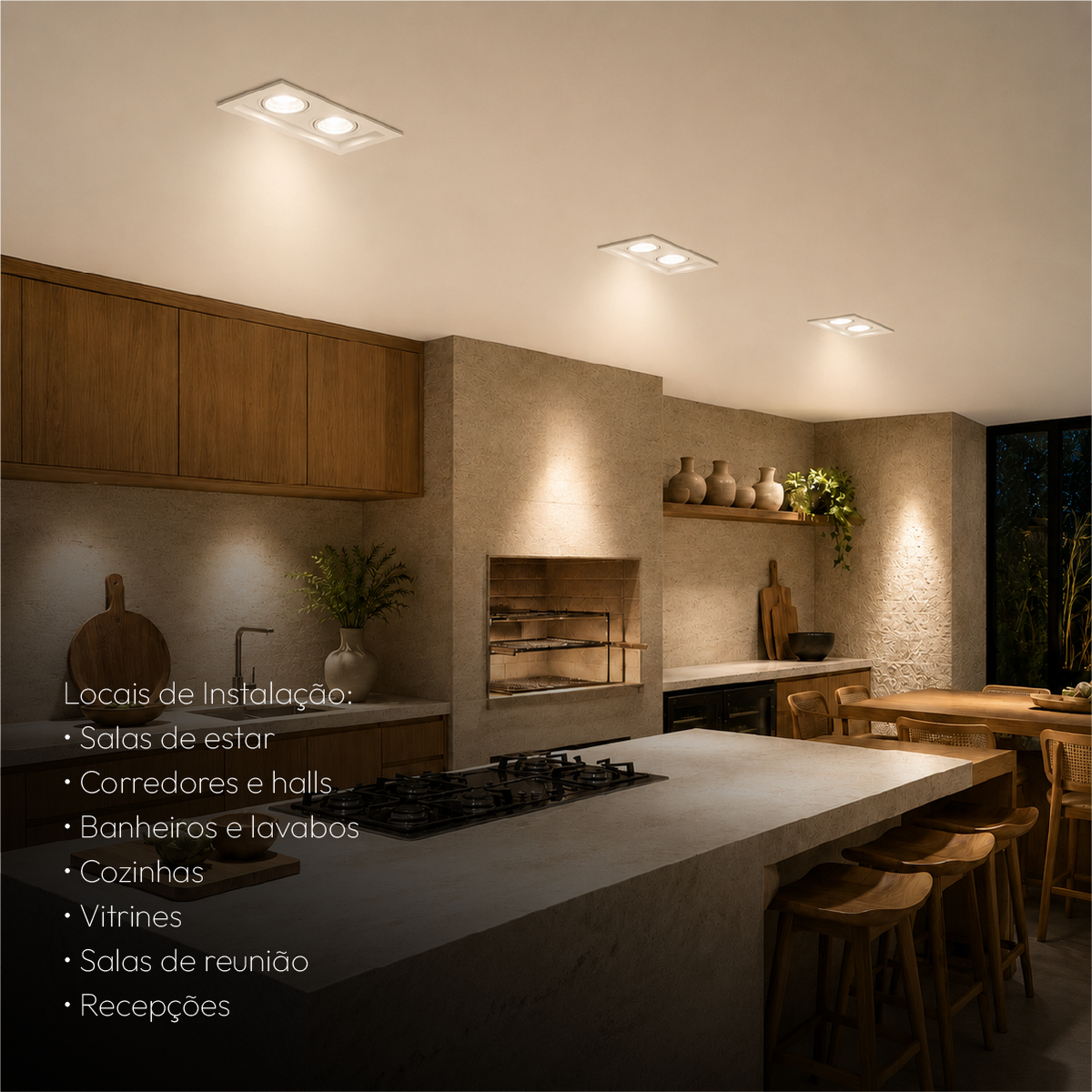 Kit 10 Spot Recuado Duplo + Lampada Led Par20 7w 4000k Branco Neutro E27 Branco Alut - ALUT