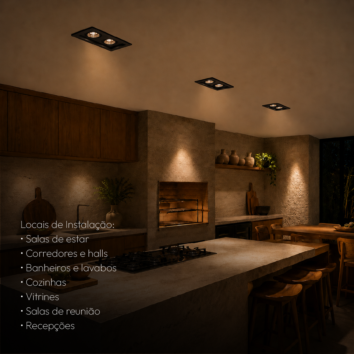 Kit 10 Spot Recuado Duplo + Lampada Led Par20 7w 4000k Branco Neutro E27 Preto Alut - ALUT