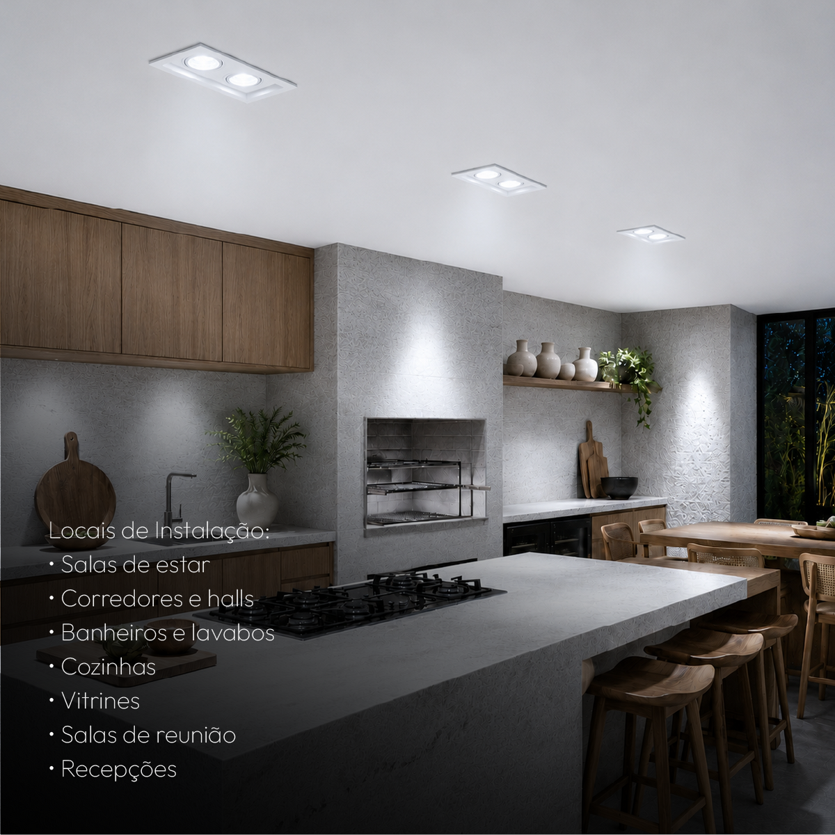 Kit 10 Spot Recuado Duplo + Lampada Led Par20 7w 6500k Branco Frio E27 Branco Alut - ALUT