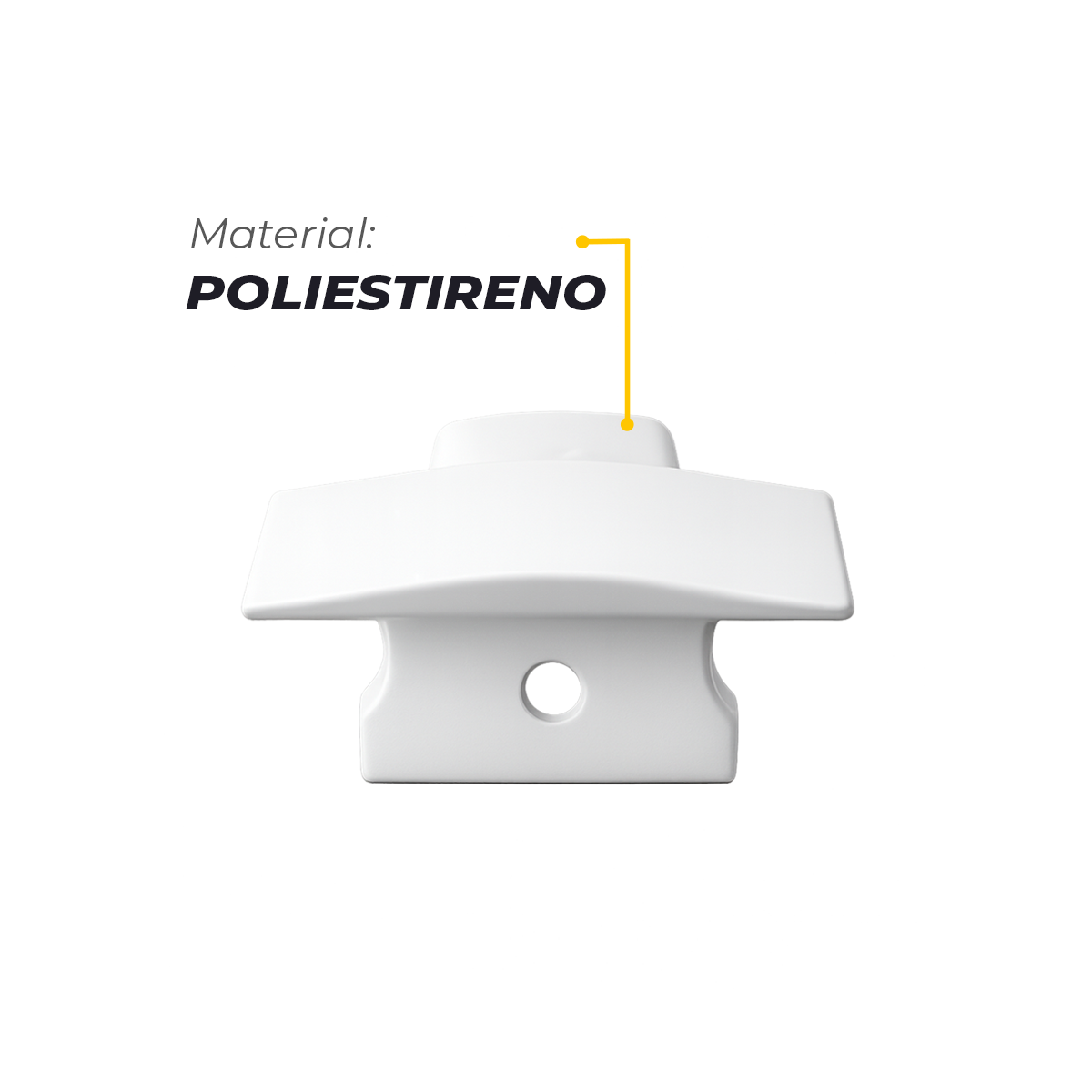 Kit 10 Tampas de Perfil Risque Inside 24x15mm Com Furo Branco Alut - ALUT