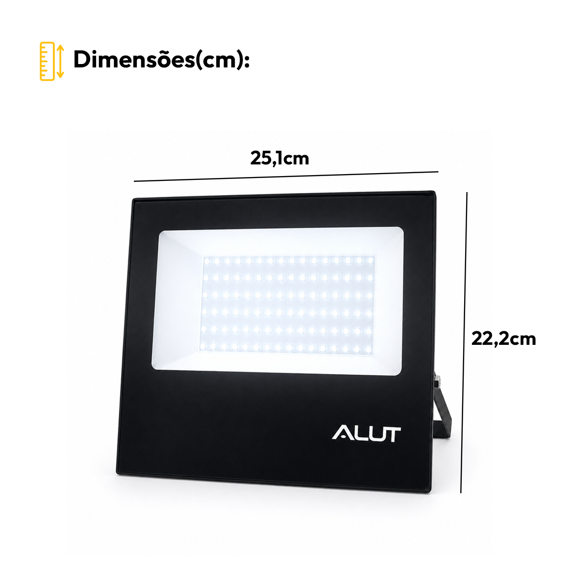 Kit 3 Refletor Led 100w 6500k Branco Frio Bivolt a prova d'água Alut - ALUT
