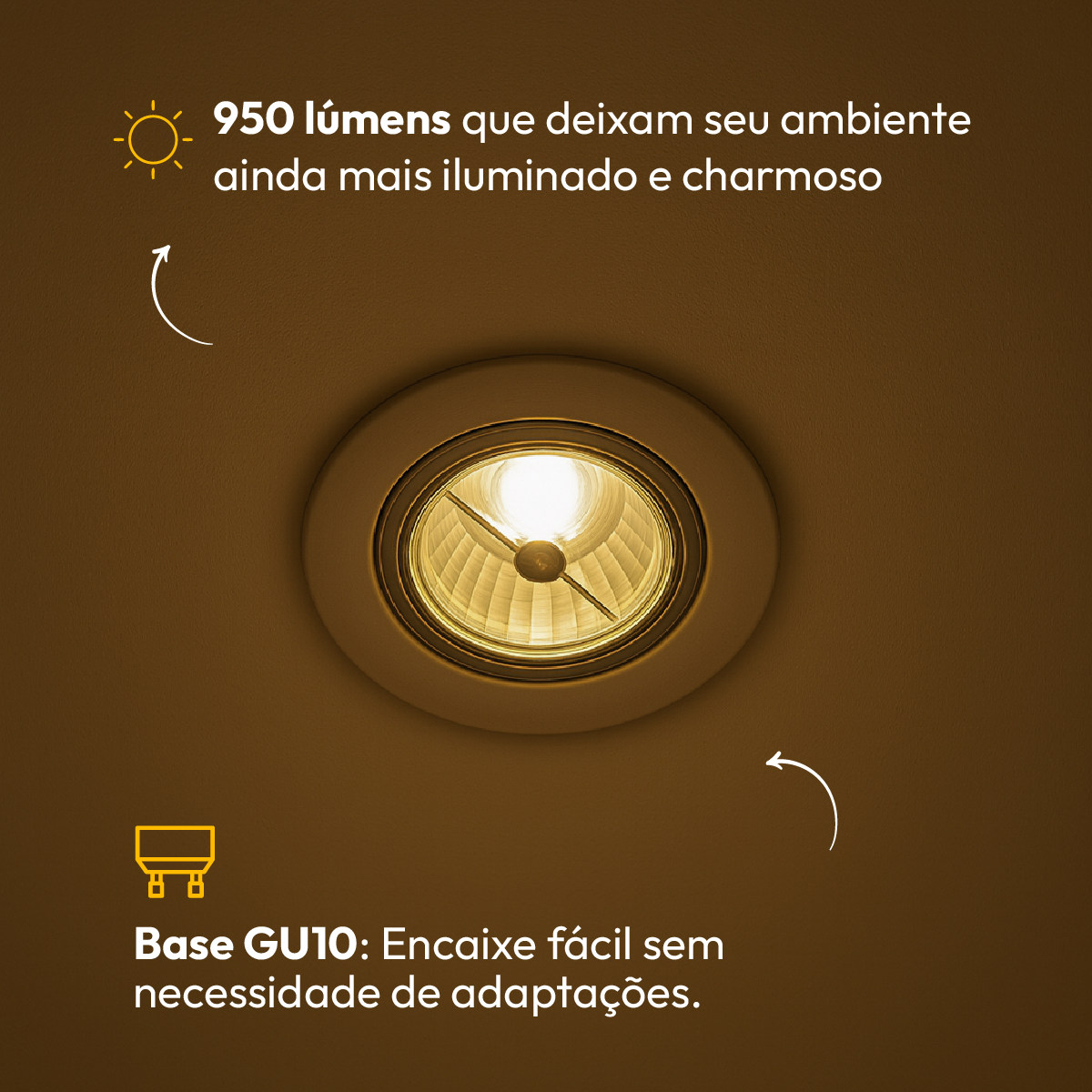 Lâmpada Led Ar111 12w 2700k Branco Quente GU10 Bivolt Branco Alut - ALUT