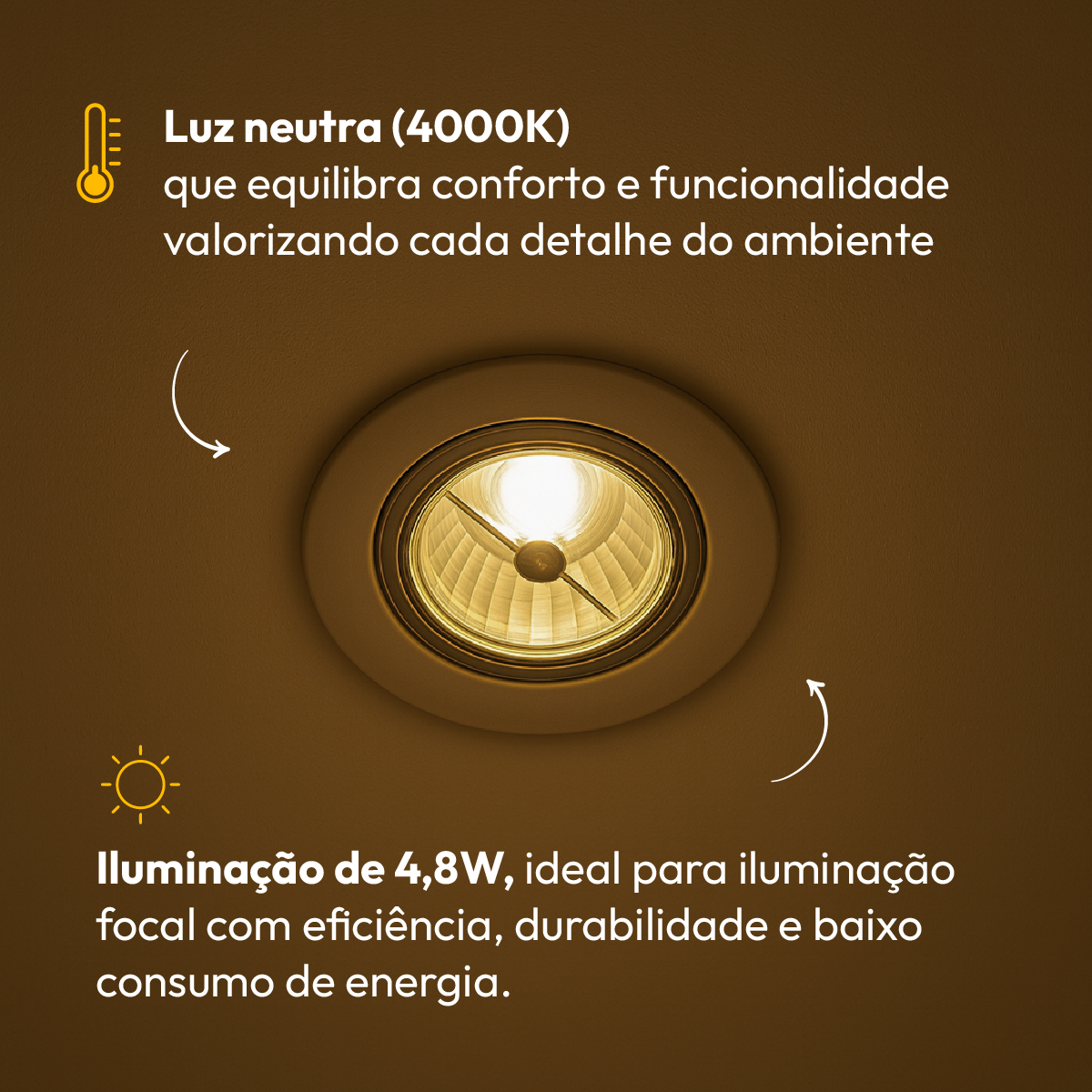Lâmpada Led Ar70 4.8w Gu10 4000k Branco Neutro Bivolt Alut - ALUT
