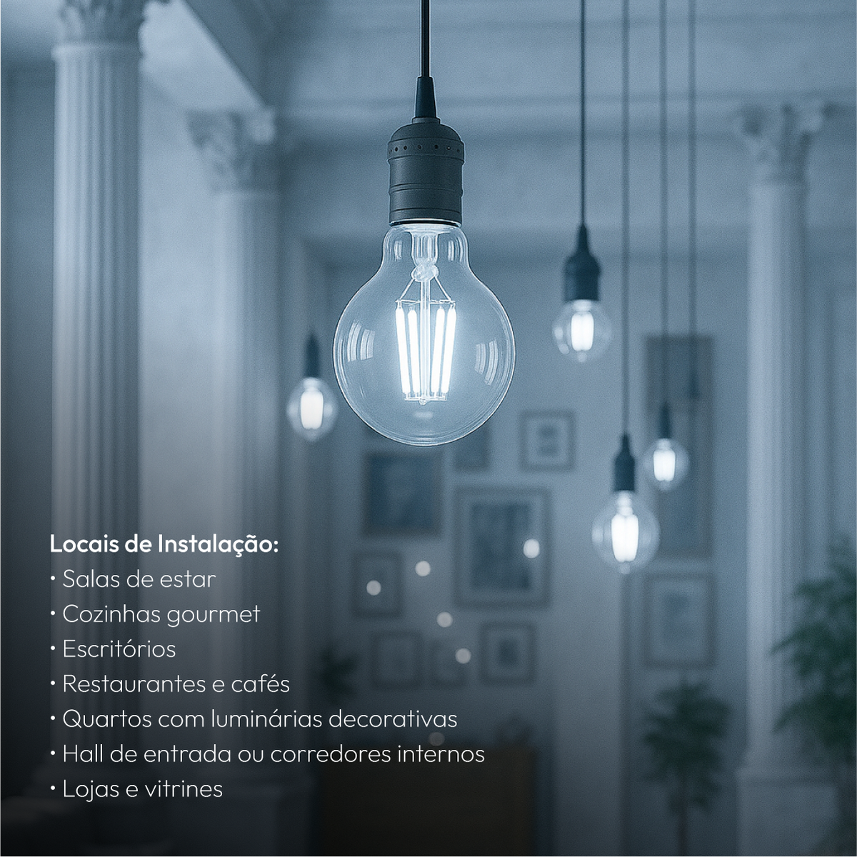 Lâmpada Led Pera Filamento Clear 9w 6500k Branco Frio E27 Alut - ALUT