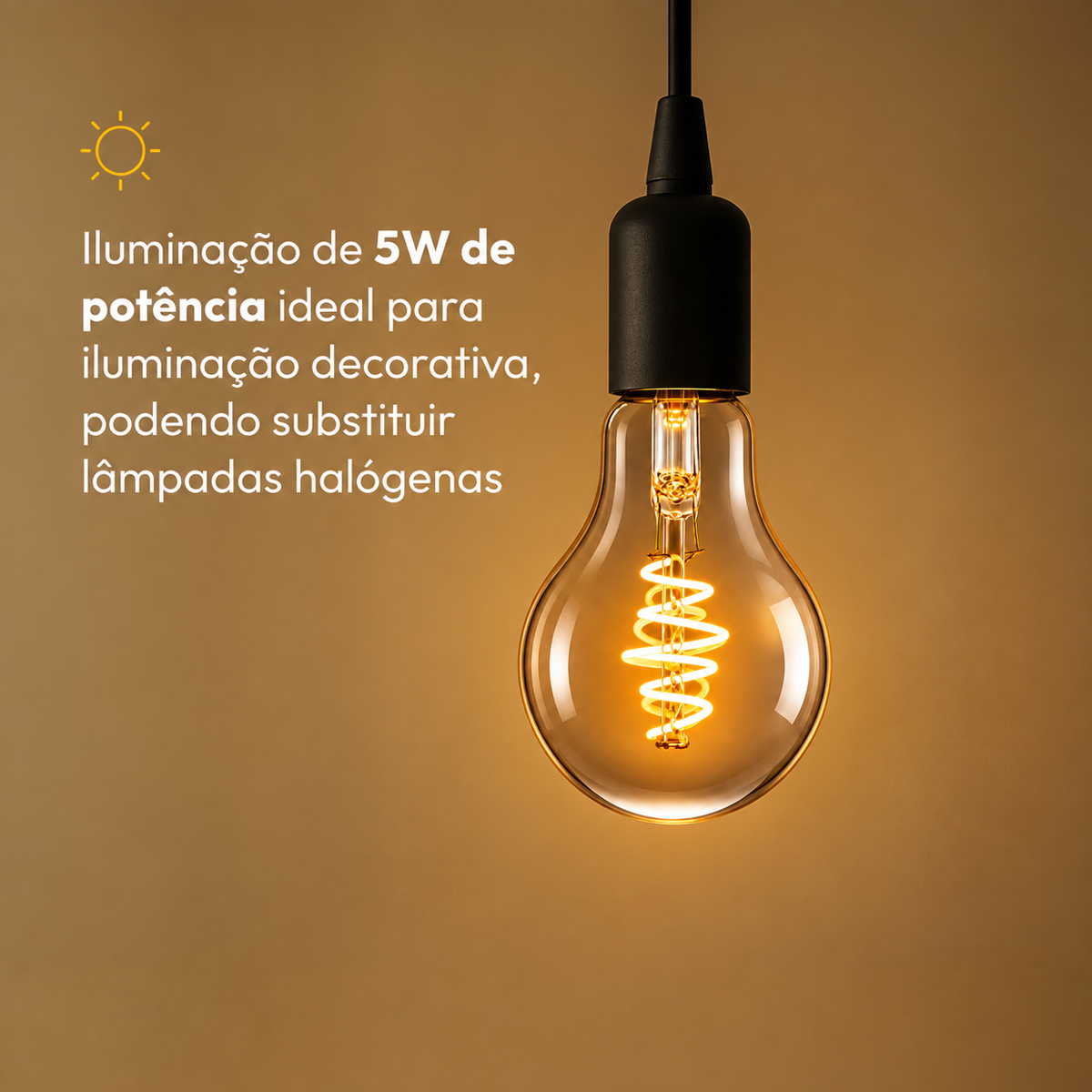 Lâmpada Led Retro A60 5w 2200k Branco Quente E27 Bivolt Alut - ALUT
