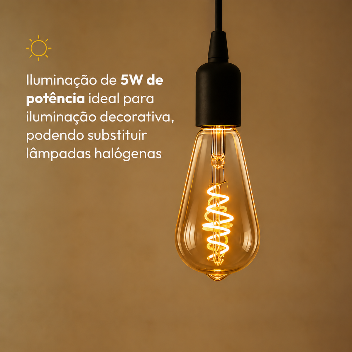 Lâmpada Led Retro St64 5w 2200k Branco Quente E27 Bivolt Alut - ALUT