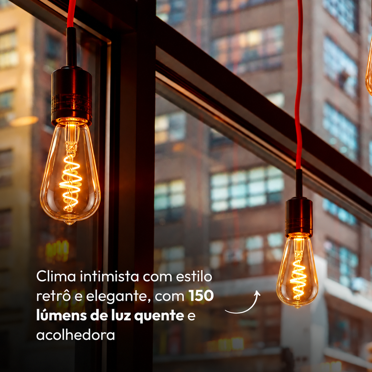 Lâmpada Led Retro St64 5w 2200k Branco Quente E27 Bivolt Alut - ALUT