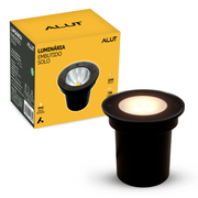 Luminária de Chão Led Solo Embutir 10w 3000k Branco Quente IP65 Bivolt Preto Fosco Alut - ALUT