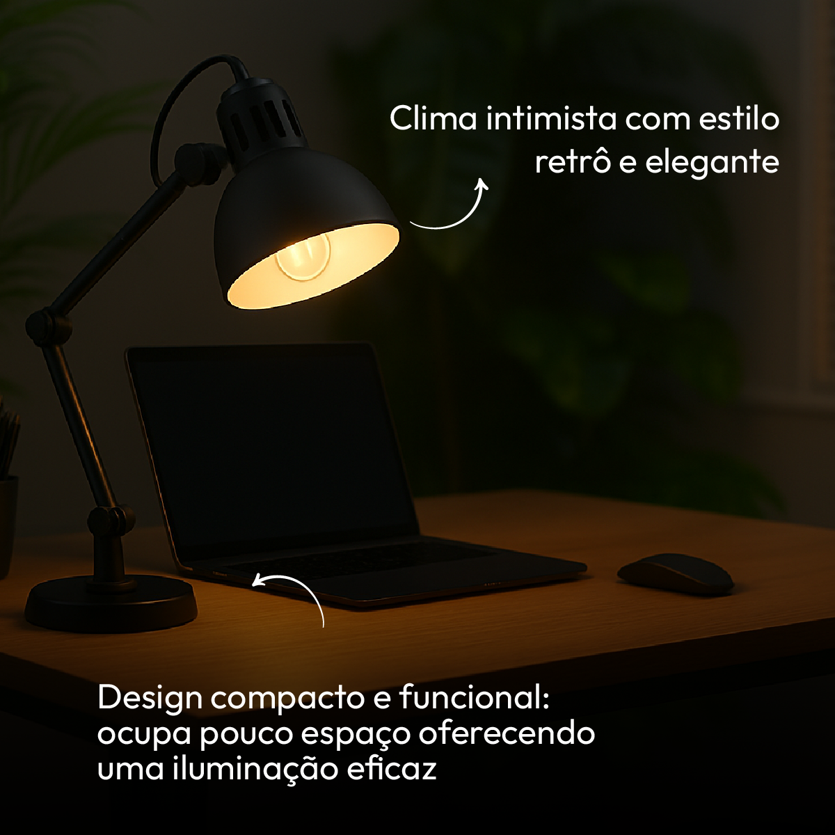Luminária De Mesa Led Lumix Preto Bivolt 25w E27 Alut - ALUT
