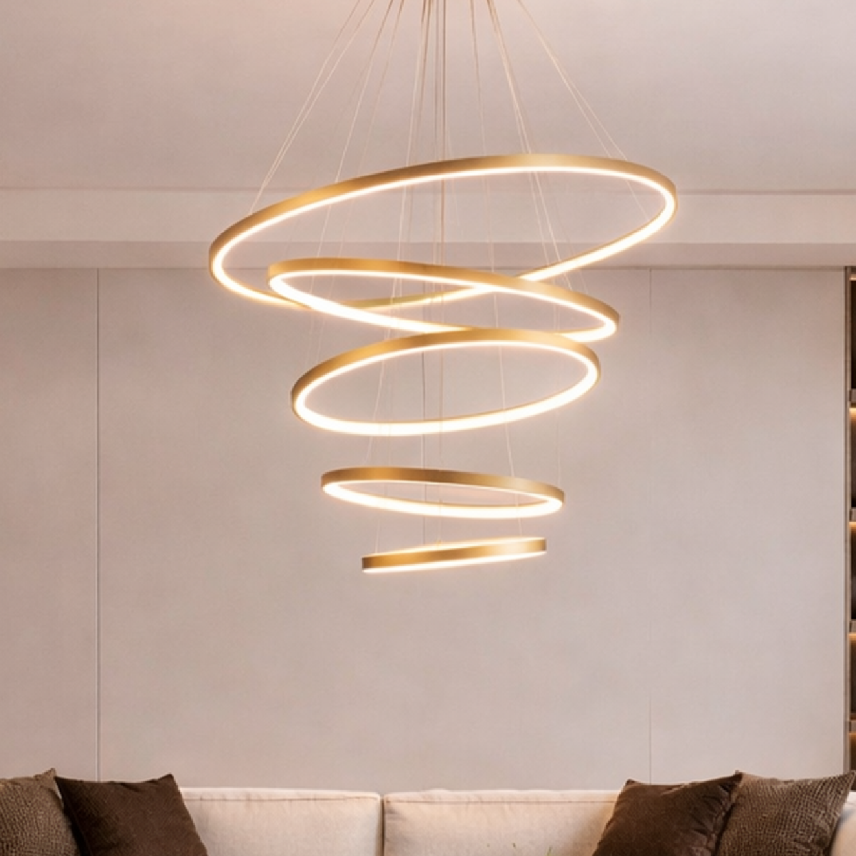 Luminária Pendente Led Lura 140W Dimerizável Dourado Alut - ALUT