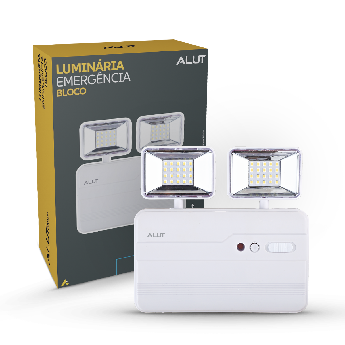 Luz Led Emergência Bloco Safelight 5W 600lm 6000K Branco Frio Alut - ALUT